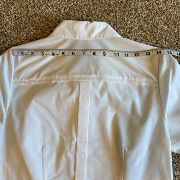 Reitmans white crisp tailored long sleeved cuffed buttoned up blouse Size 9 - Picture 8 of 12
